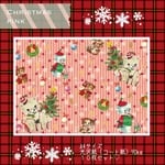 Teddy Ribbon *オリジナルデザインペーパー Christmas Pink