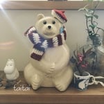 クリスマスなちょんちょこりんベレー帽とマフラー《レッド》