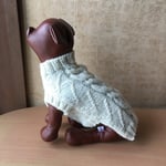 もこもこ縄編み犬のセーター