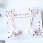 metal bar cottonpearl♡　ゆれるピアス/樹脂ノンホールピアス（イヤリング）