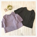 【100cm】コットンリネンのフリル袖ブラウス