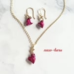 【再販】大人色ハートのピアス＆ネックレス