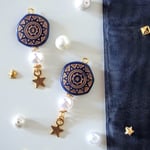 アンセクトネイビーピアス/イヤリング