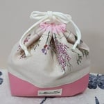 お弁当袋 ピンク ドライフラワー
