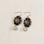 レトロなお花のピアス
