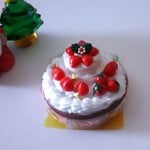 *ミニチュア*X'mas 苺とチョコレートの２段ケーキ