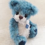 Pipica World ⊂(^(工)^)⊃ #1222　エリオットブルー　切り替え　モヘア　テディベア