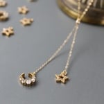 【14Kgf】月と星のMinuet ネックレス