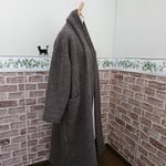 *pisuke様オーダー分*超ロング丈のコーディガン*霜降りチョコ茶色のパイルフリース*