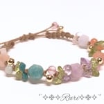 再販＊4༅೫Flower wreathe೫༅ 天然石 パワーストーン ブレスレット