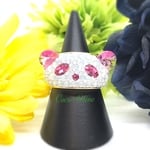 Swarovski パンダリング（ローズピンク）