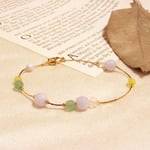 ◇人間関係良好のお守り◇ブルーレース、ジェイド、アベンチュリン、プレナイトの華奢チェーンブレスレット
