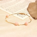 ◇妊娠・出産のお守り、結婚運・家族運にも◎◇ピンクオパール、マザーオブパール、ホワイトコーラルの華奢チェーンブレスレット