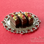 チョコレートケーキのプチガトーセット＊ミニチュアスイーツ