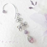 ＊フローライト＊紫色が揺れる綺麗なイヤーフック