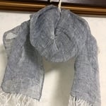 再販！リネンガーゼメッシュ ストール　　ネイビー
