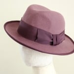<サンプルSALE>モーヴカラーのアシメトリーフェドラ
