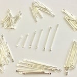 【6サイズ 100個】スティックコネクター （シルバー）