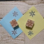 消しゴムハンコ 雪の結晶 2個セット