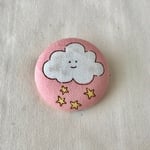 ＊くるみボタンブローチ＊