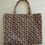 『ｃ様　オーダー品』マチ付きバッグ*Mサイズ*リバティ*Rose Marie*パープル*28×39×８