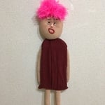 壁掛けティッシュ入れピンクポロネーゼちゃん。