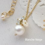 淡水パールとフラワーシェルのネックレス