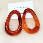 べっ甲×オーバルピアス