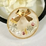 ウィンターリースホワイトクリスマス     ヘアゴム  レジン
