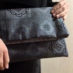 着物リメイク 大島紬・割り込み絣 クラッチバッグ