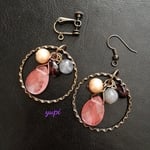 ストロベリークォーツのピアス＆イヤリング