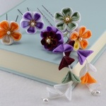 つまみ細工 カラフル かんざし