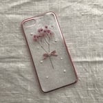 ドライフラワー＊iPhoneケース7/8ピンク