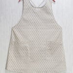 【受注製作】バッククロスエプロン　モロッカン柄ベージュ