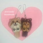 【オーダー】ミニ 犬 チワワ ストラップ ハンドメイド 羊毛フェルト 羊毛 フェルト フェルティング ニードルフェルト