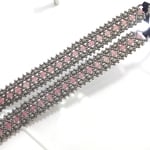 【K15-075】チェコビーズの三段チェック柄カチューム
