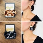 【再販】人気▷マーブル柄おおぶりプレート✴︎ピアス／イヤリング