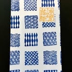 年賀状＊和柄タイルのハンコ。