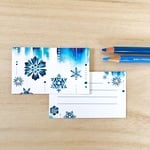 雪の結晶メッセージカード