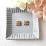 陶器タイル ドットピアス ツヤなし ビリジアン