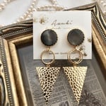 vintage風 大人シンプル 大ぶりピアス/イヤリング 