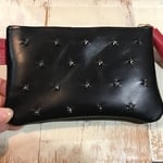 本革 タバコ・化粧ポーチブラックスター
