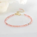  #631B★インカローズ（ロードクロサイト）のブレスレット14KGF