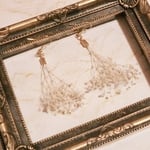 ハンドメイド かすみ草 ピアス