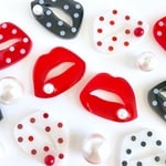 選べる唇💋kissピアス ドット/クリア 