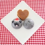 【ご予約受付11/30まで】クリスマスver.ブラックパグ饅頭　３個入パック