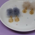 雪の結晶イヤリング