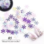 送料無料。186#-5　クリスマス　雪の結晶極薄レジン 封入 素材  / レジン液   /ネイル