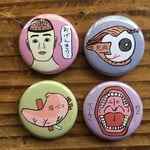 人体模型マナブくん缶バッジ4個セットB