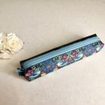 再販☆リバティ「ストロベリーシーフ」ペンケース（グリーン&ネイビー）